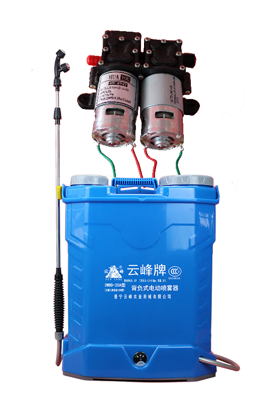新款雙蓋電動(dòng)八角雙水泵噴霧器